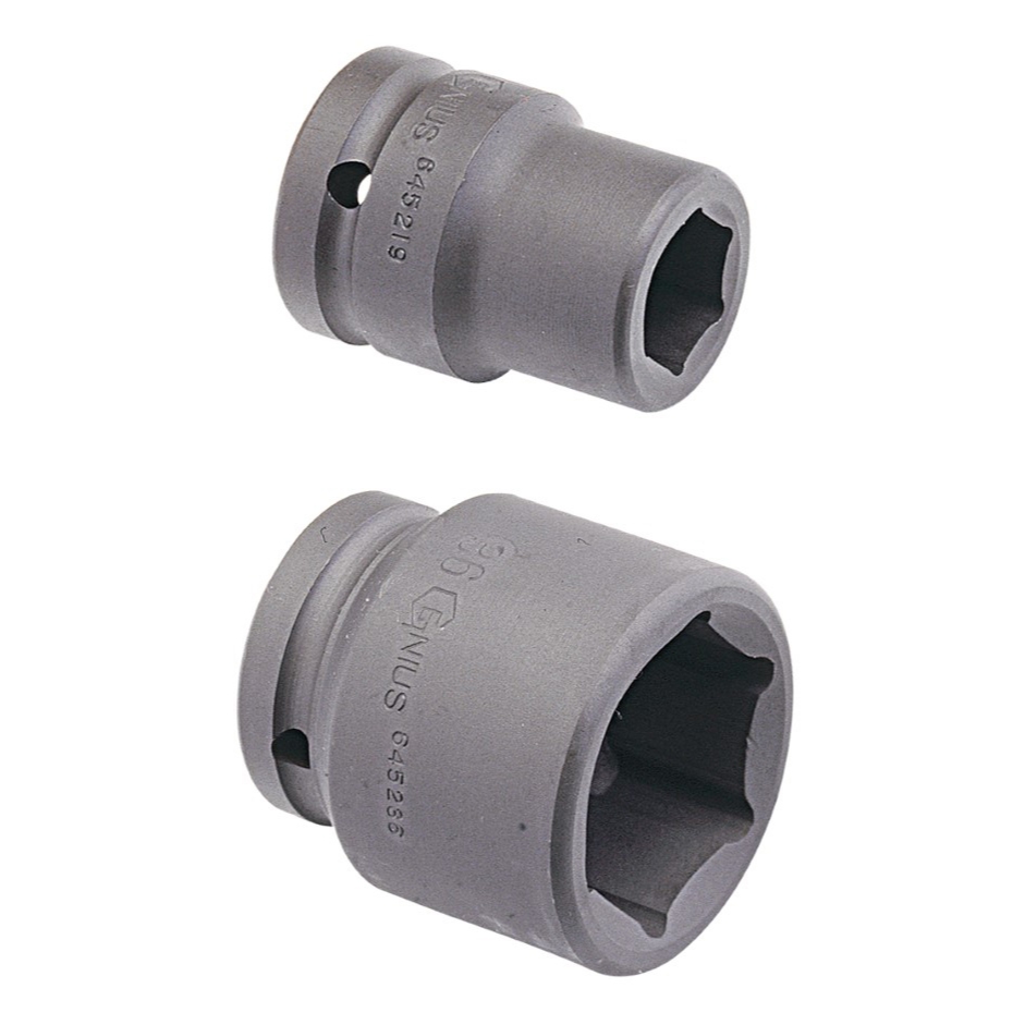 3/4" dr. Impact Socket 75mm Genius Tools Kunci Shock Hitam 75mm