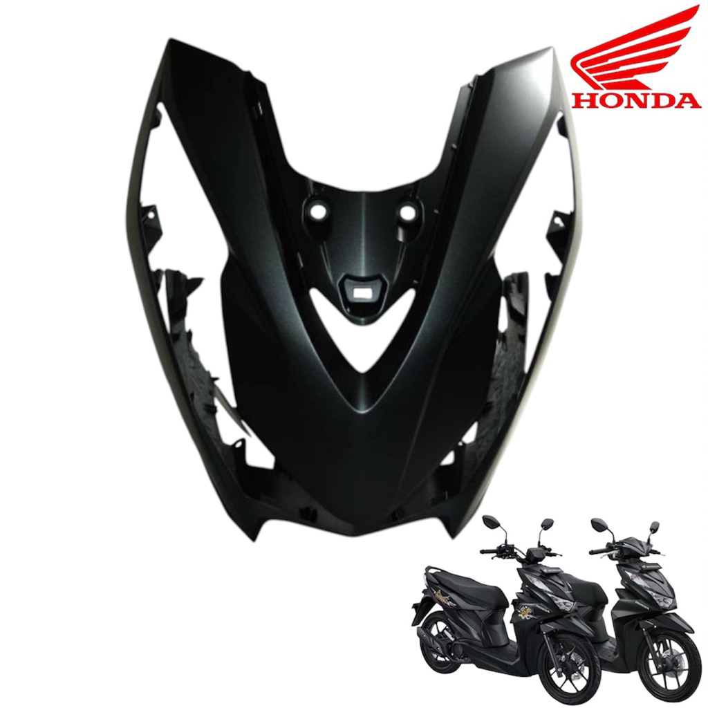 Cover Body Depan Beat Deluxe Hitam Doff Original Tahun 2021-2023