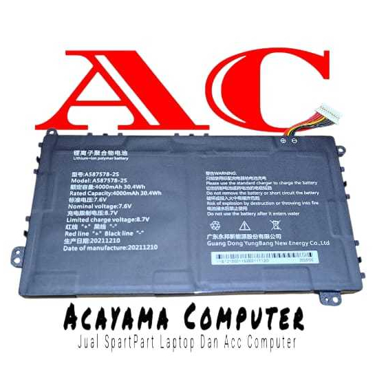 Baterai Laptop Axioo Mybook 14F PN1308P A587578-2S (Soket Kanan) 9 Pin Connector