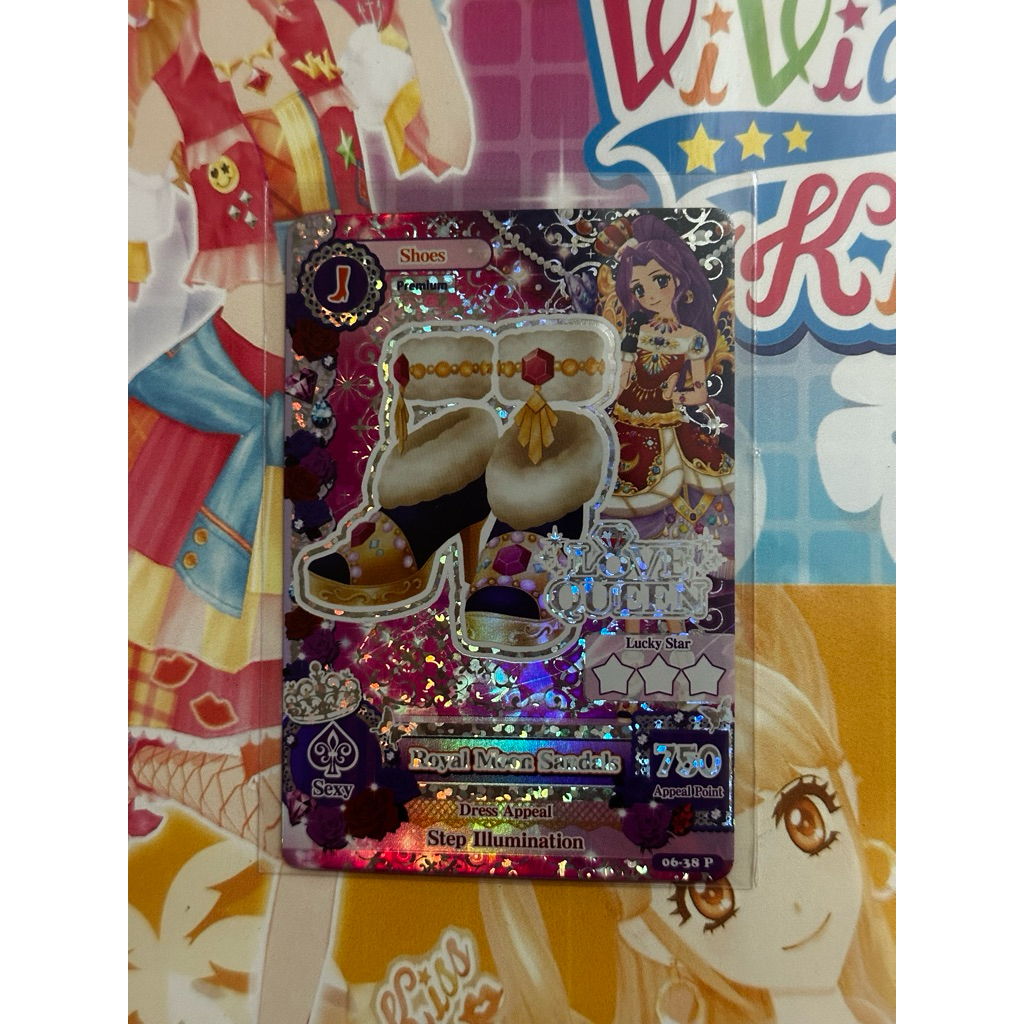 (Premium Rare) Kartu Aikatsu Official Mizuki Kanzaki Love Queen Royal Moon Sandals