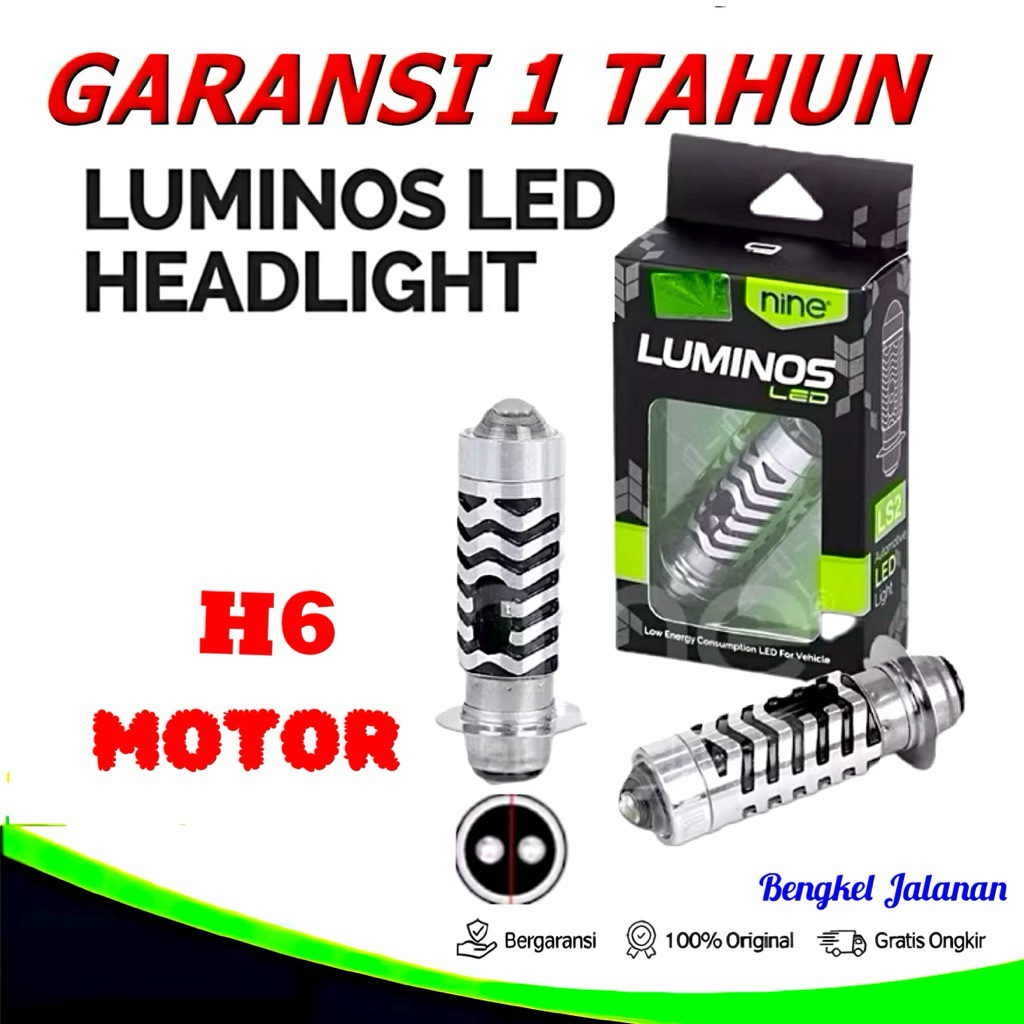 Lampu Utama Motor H6 Laser Putih Kuning Luminos Super Terang Lampu Motor h6