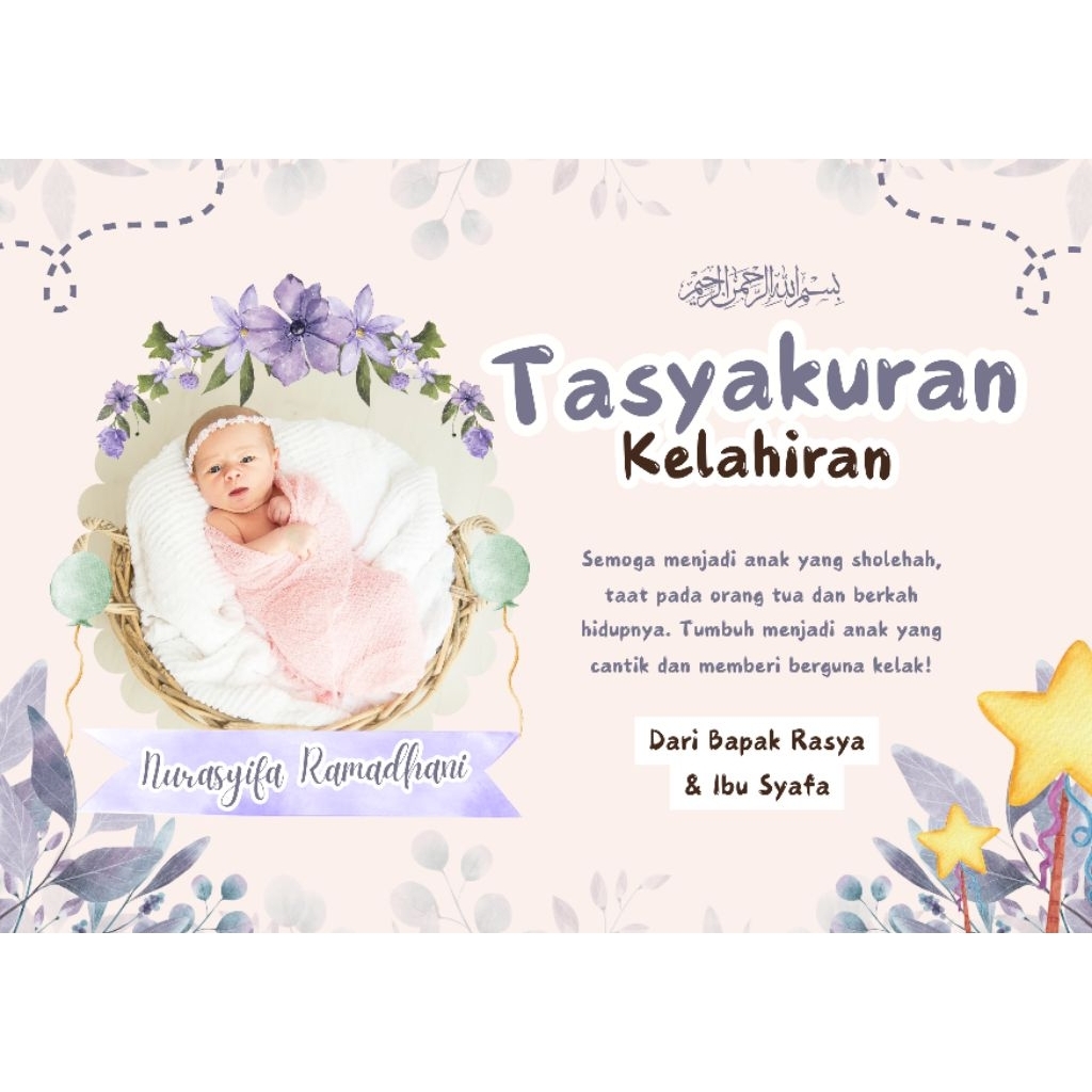 Stiker Aqiqah 7 bulanan 40 hari kelahiran dll