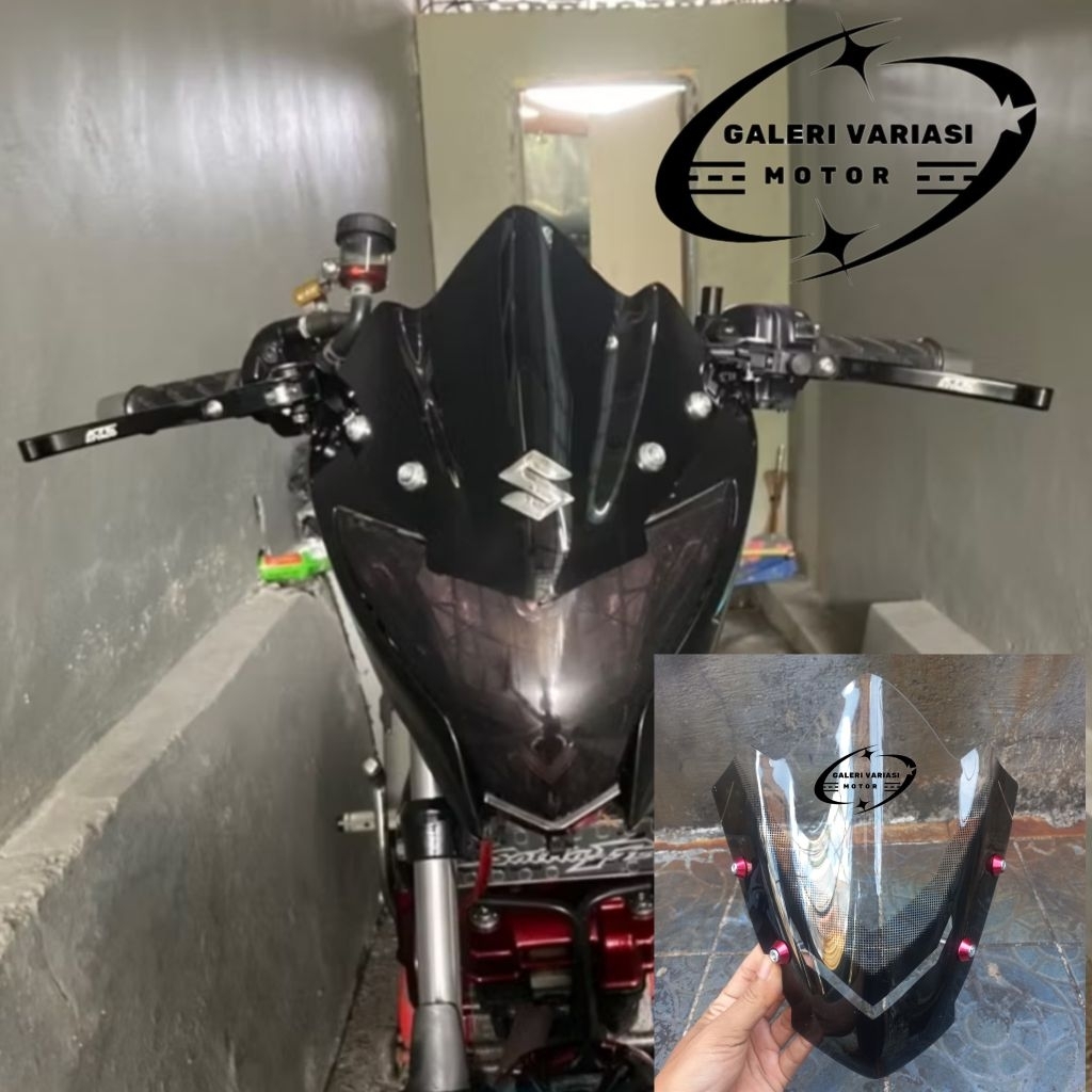 VISOR SATRIA FU 150 VISOR FU FACELIFT TAHUN 2013 2014 PLUS BAUT VARIASI