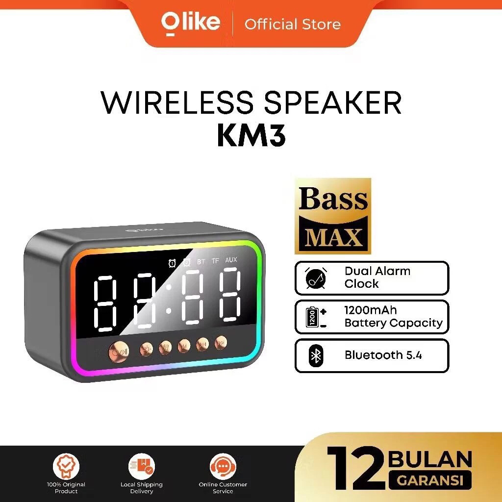 OLIKE BLUETOOTH SPEAKER KM3 Black-ORIGINAL Brand