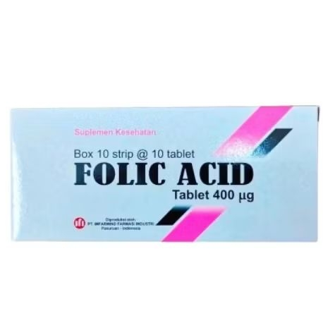 FOLIC ACID 400 MG IFI BOX ISI 100 TABLET