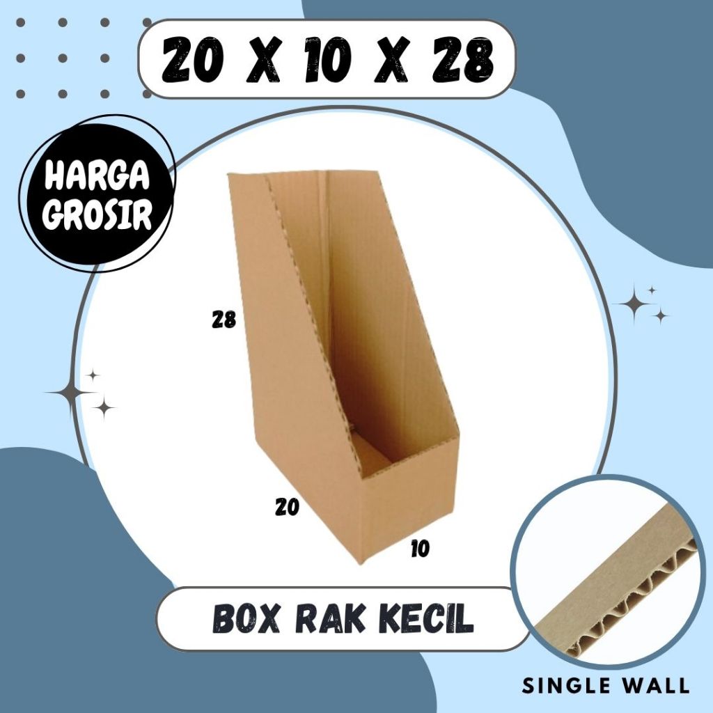 Kardu File 20x10x28 DC Box File Dus Packing Kotak Kemasan Karton File Dokumen Box Rak Kecil