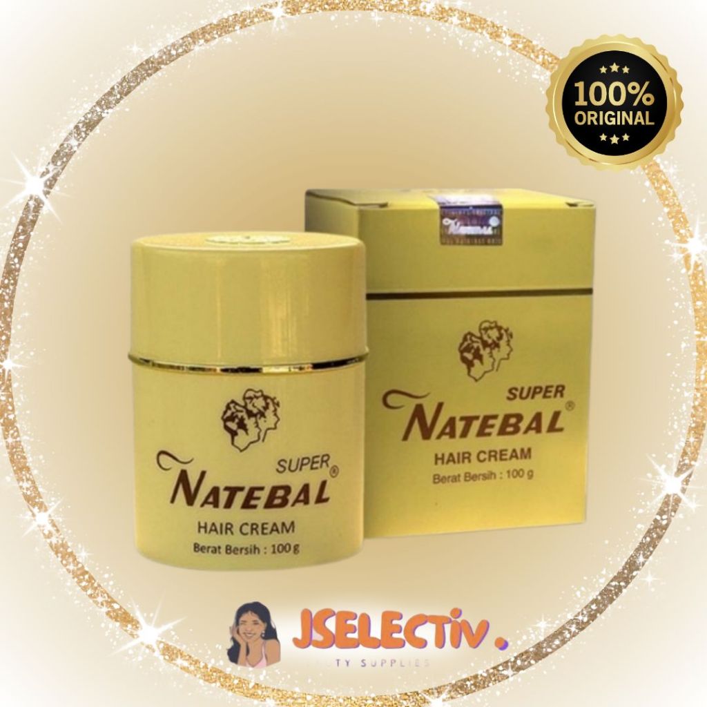 NATEBAL HAIR CREAM - Krim Penghitam Uban // JSELECTIV X JHON KOSMETIK // Minyak Rambut NATEBAL - ORI