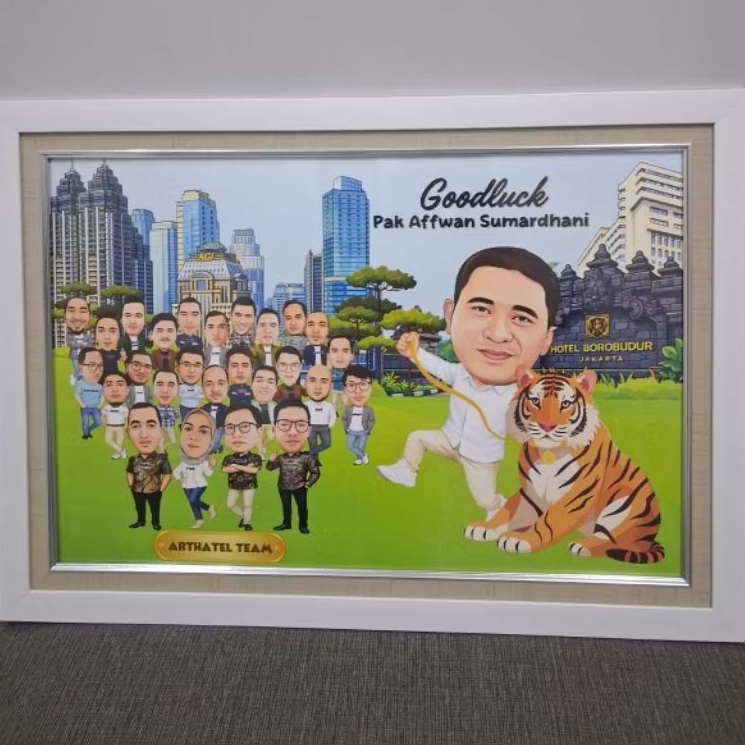 Karikatur Lucu custom Frame A1, 1-20 wajah