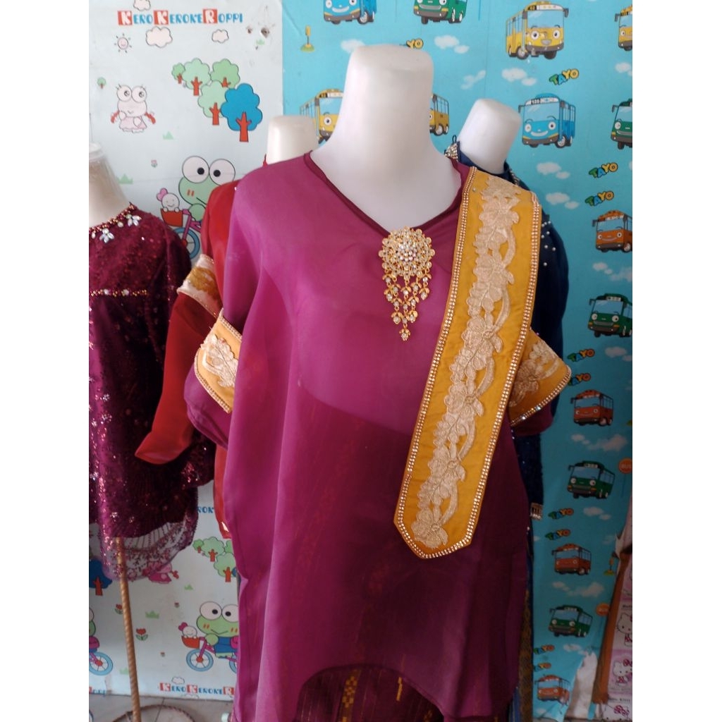 Baju Bodo Bugis Makassar Kain Organza