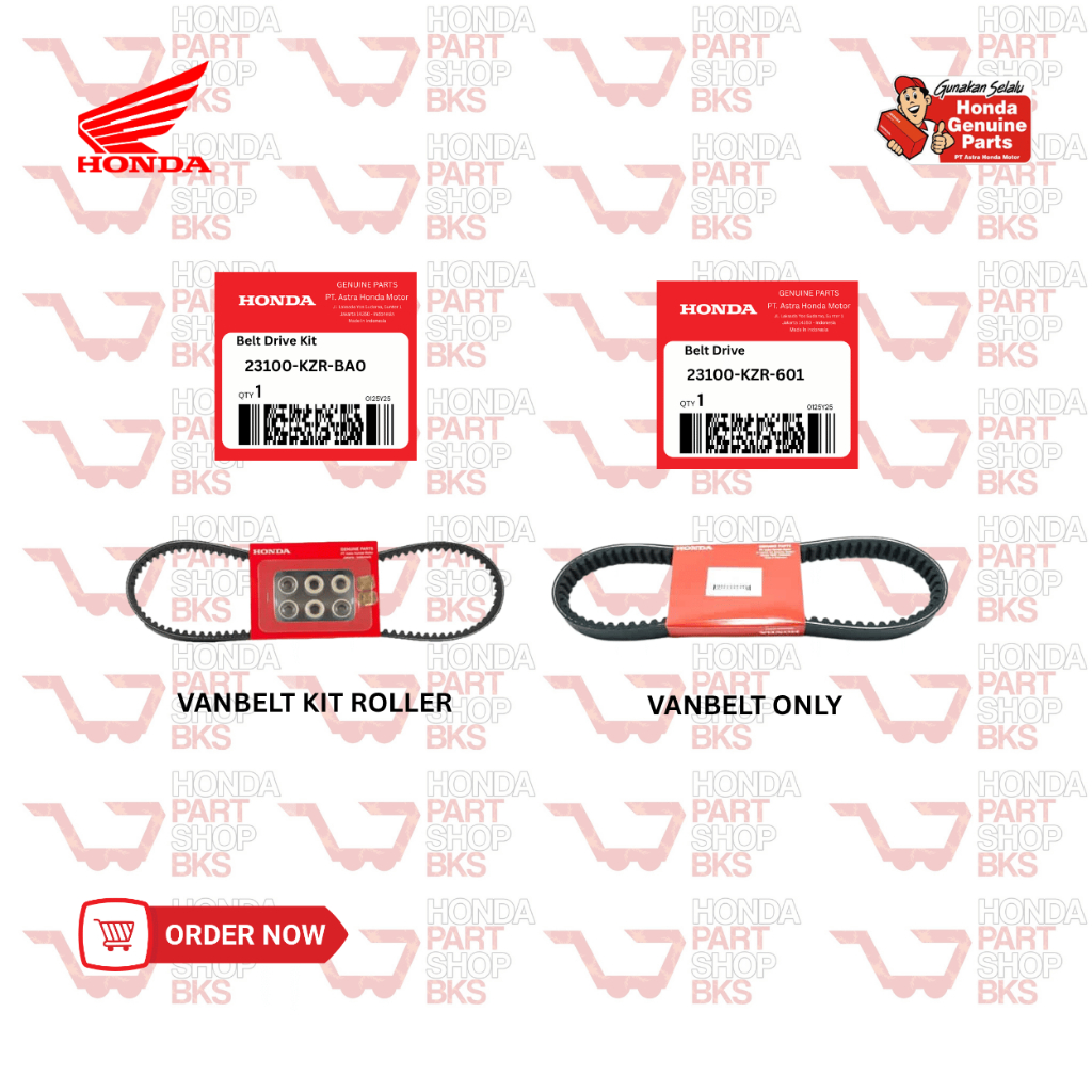 23100-KZR-BA0 23100-KZR-601 Vanbelt Drive Belt Vanbelt Honda Vario 125 FI OLD KZR HPS BKS