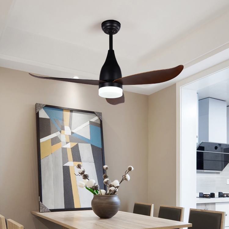 Kipas Angin Gantung Plafon Modern 52 inch 3 Warna Lampu LED Dengan Remot