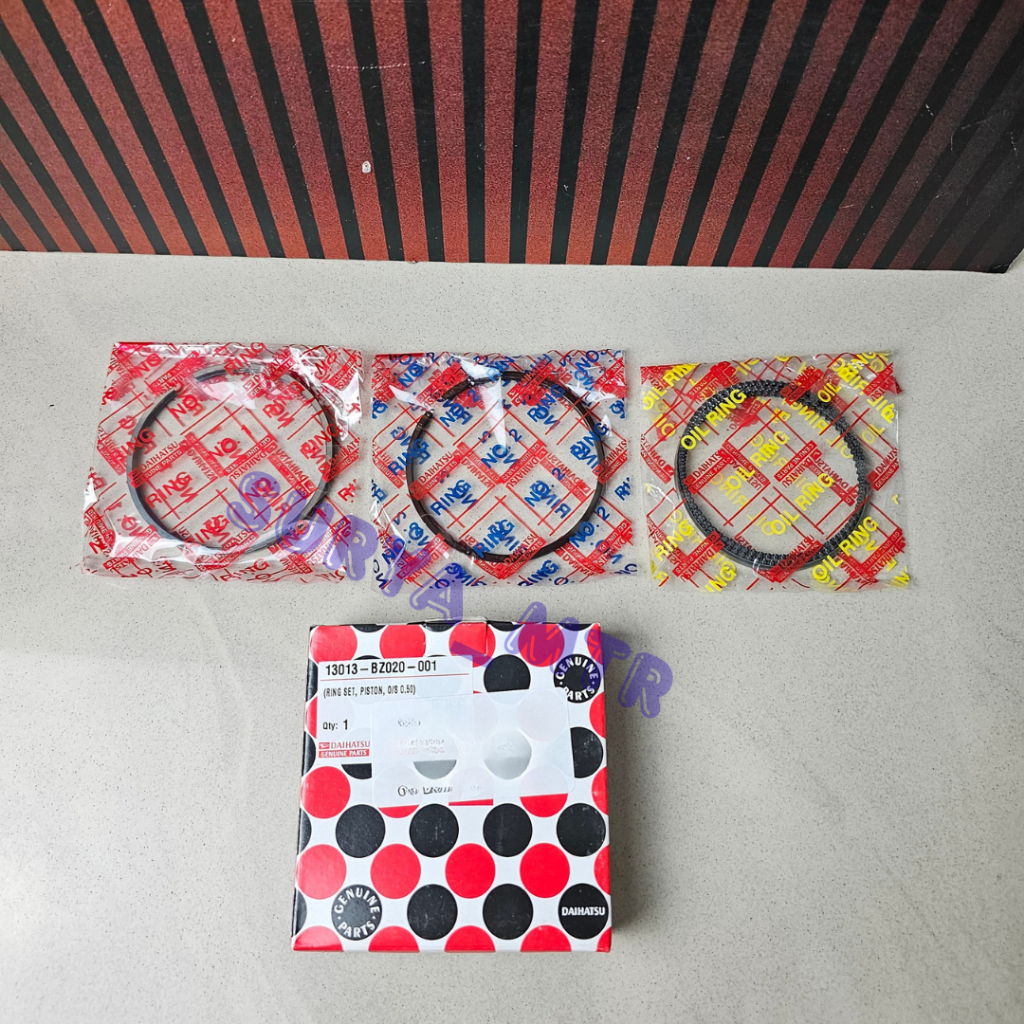 RING PISTON SEHER SEKER (SET) TERIOS LUXIO GRANMAX AVANZA XENIA 1.5 (050) DAIHATSU 13013-BZ020-001