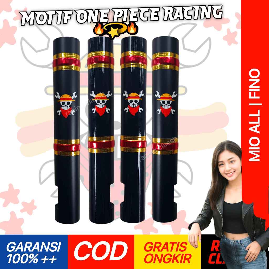 Racing Claash Cover Shock Depan Mio All M3 Fino Sporty Smile J Z Soul Gt Motif One Piece Racing New