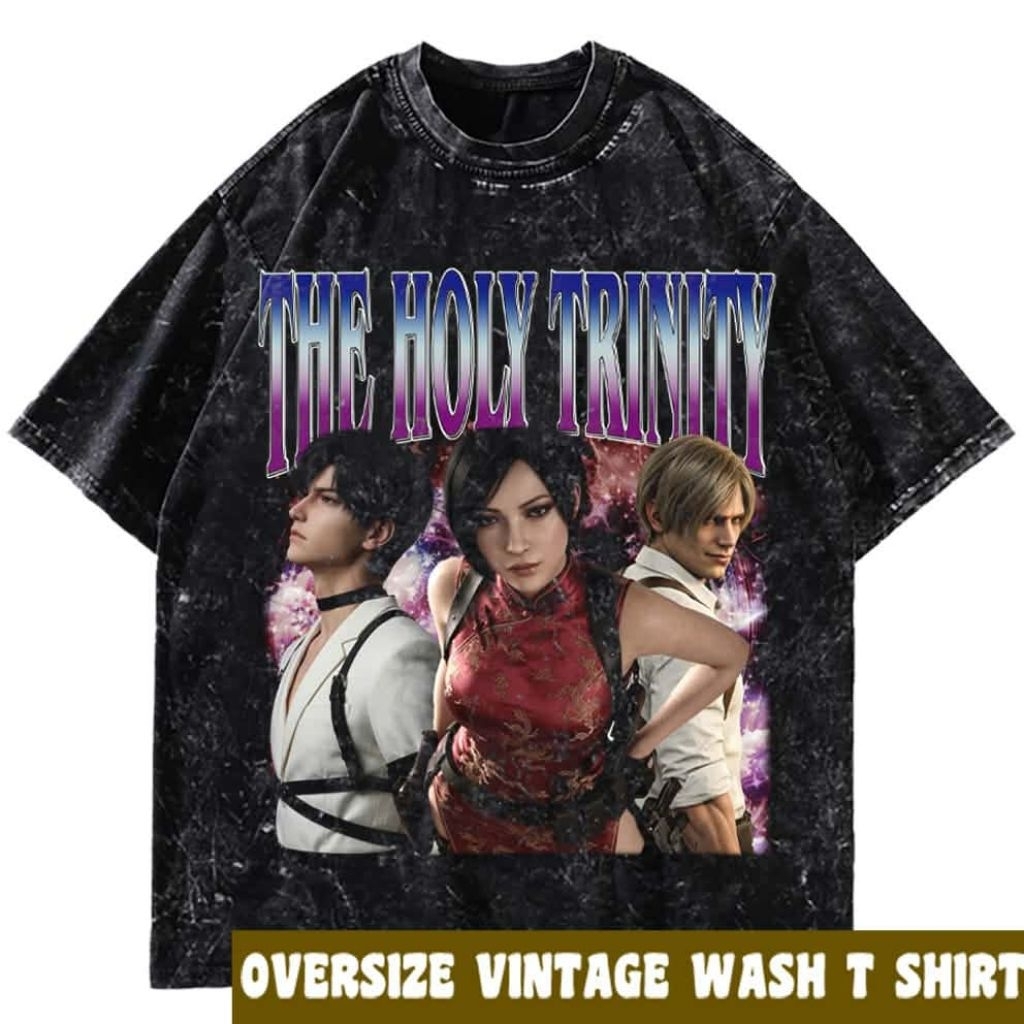 Kaos Oversize  Resident Evil | Cotton 24s Built-Up | Wash Vintage