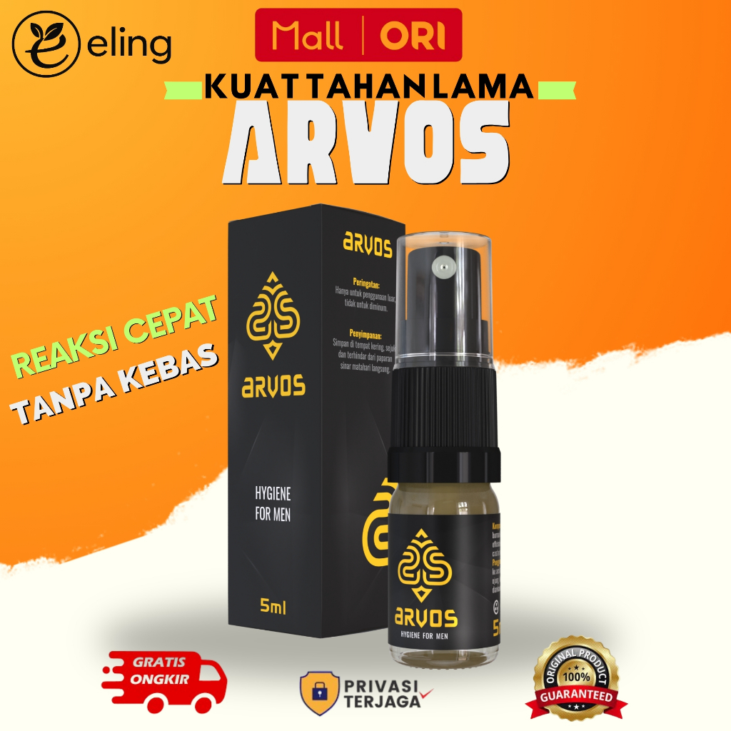 Arvos Obat Kuat Semprot Pria Tahan Lama Oles Spray Asli BPOM