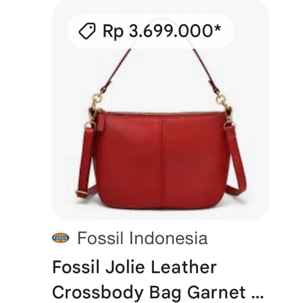 Jolie Leather Crossbody Bag Garnet