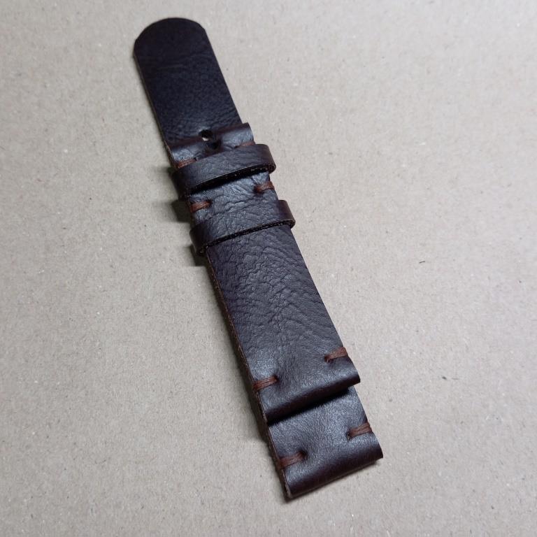 tali jam tangan kulit asli coffe 22mm