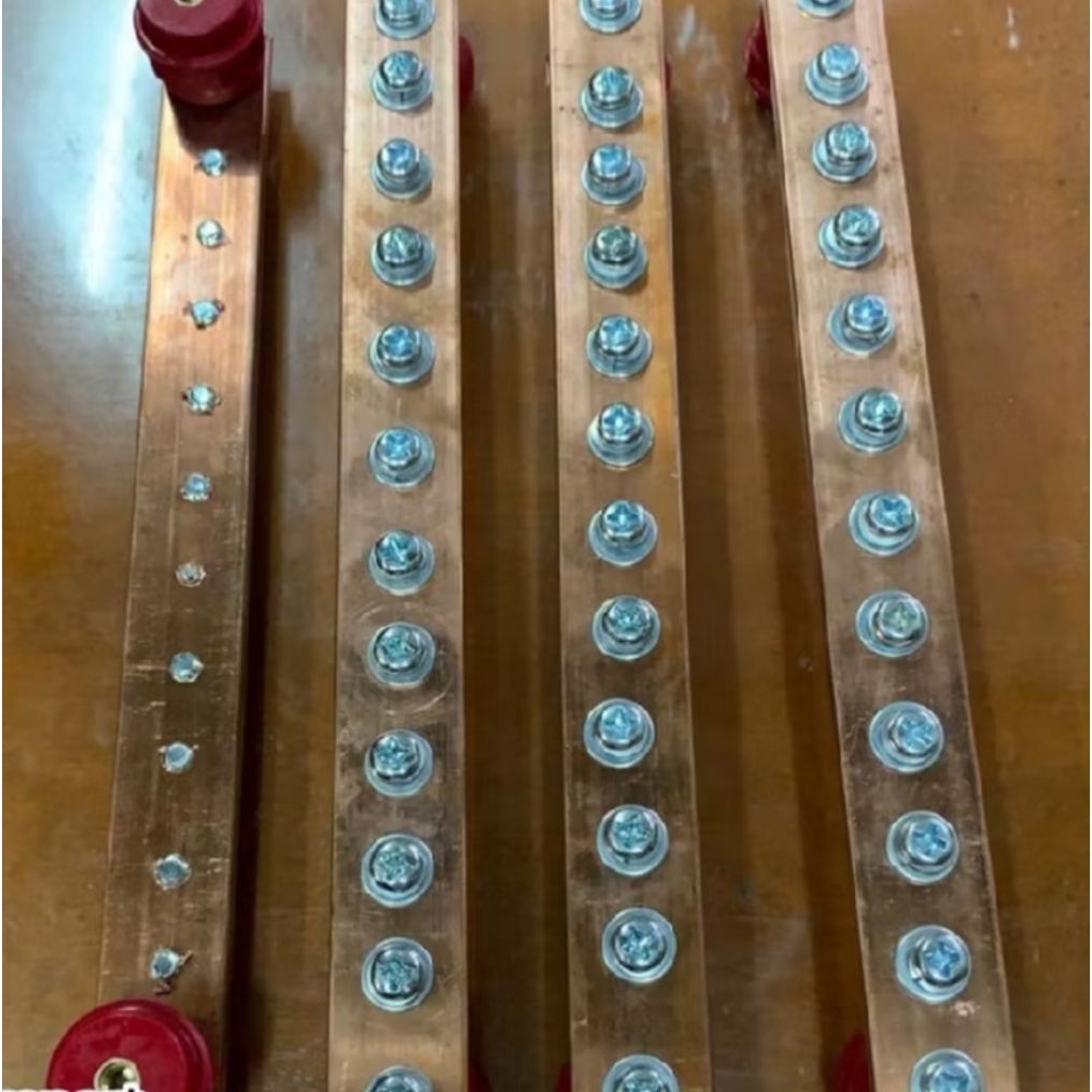 Busbar Tembaga 6mm x 30mm x 300mm Busbar Custom