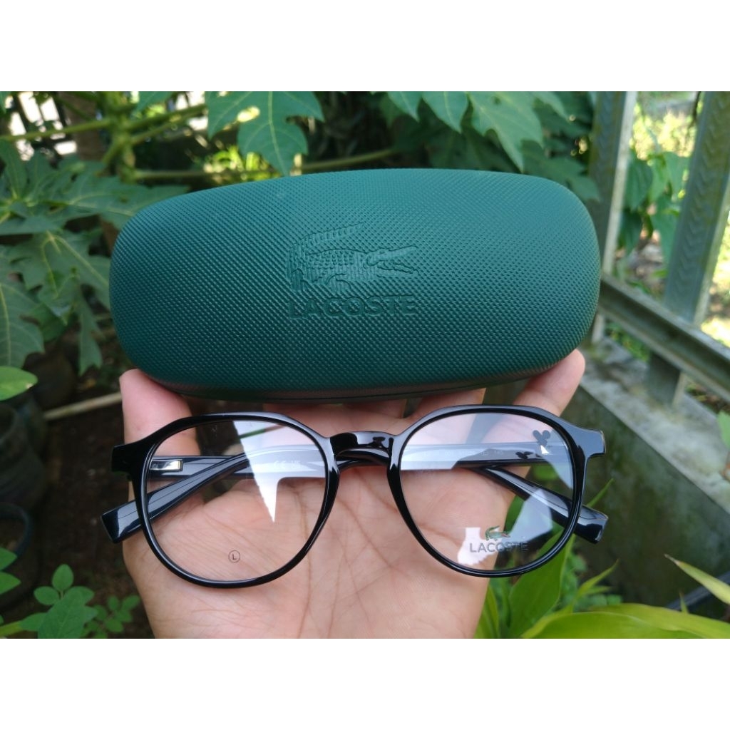 Kacamata Frame Pria Wanita Lacoste L2953 Black Original Stylish Model