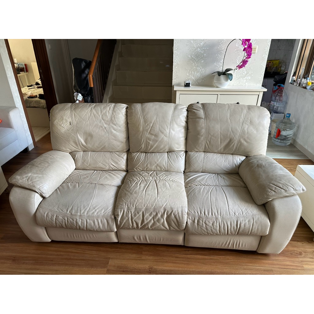 SOFA RECLINER M&D INFORMA CELLINI FULL LEATHER ORIGINAL PREMIUM (KULIT ASLI) 3 SEATS
