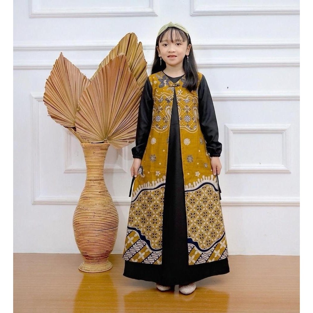 GAMIS  BATIK BLAZER ANAK PEREMPUAN FASHIONS ANAK MUSLIMAH TERBARU