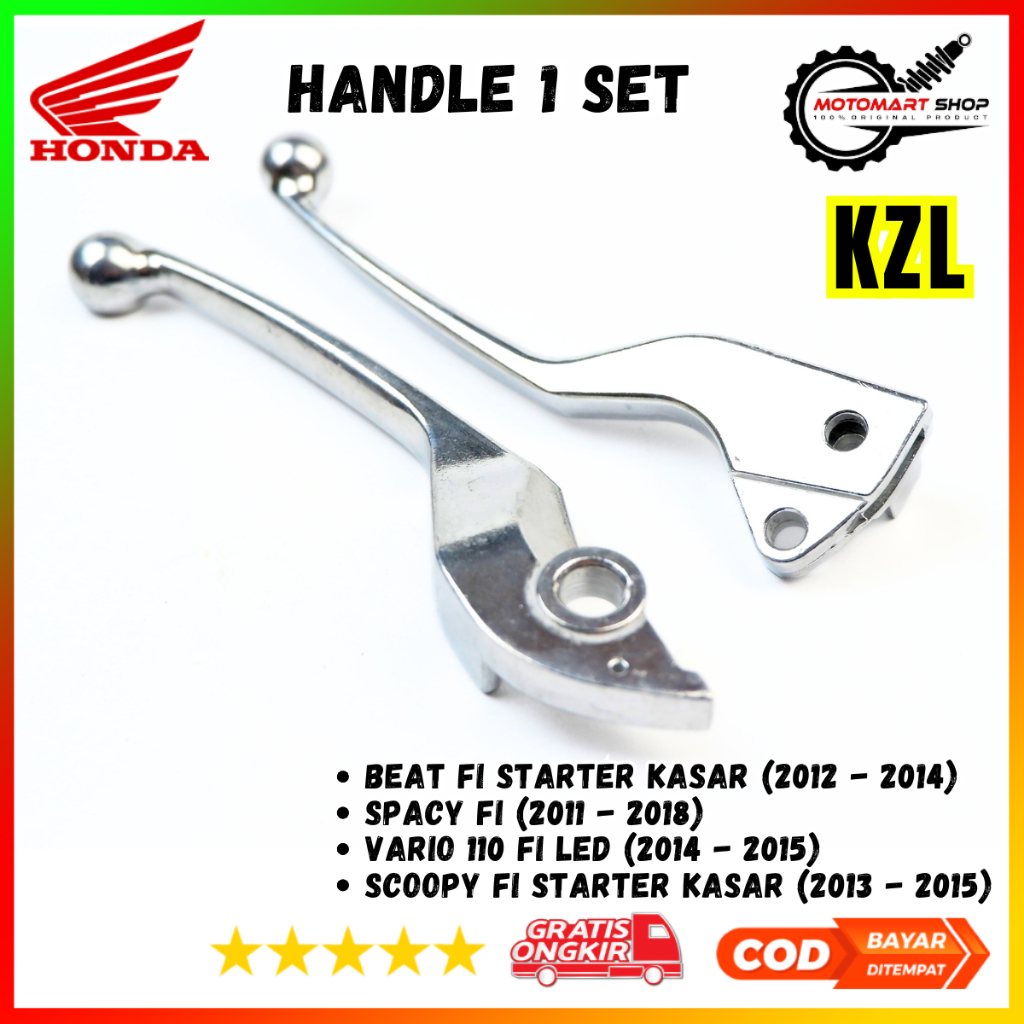 Handle Rem Beat FI Honda Scoopy FI Vario 110 FI LED Handle Chrome Beat - KZL