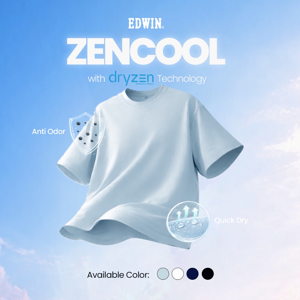 EDWIN JEANS - ZENCOOL Collection T-Shirt Quick Dry Relaxed fit