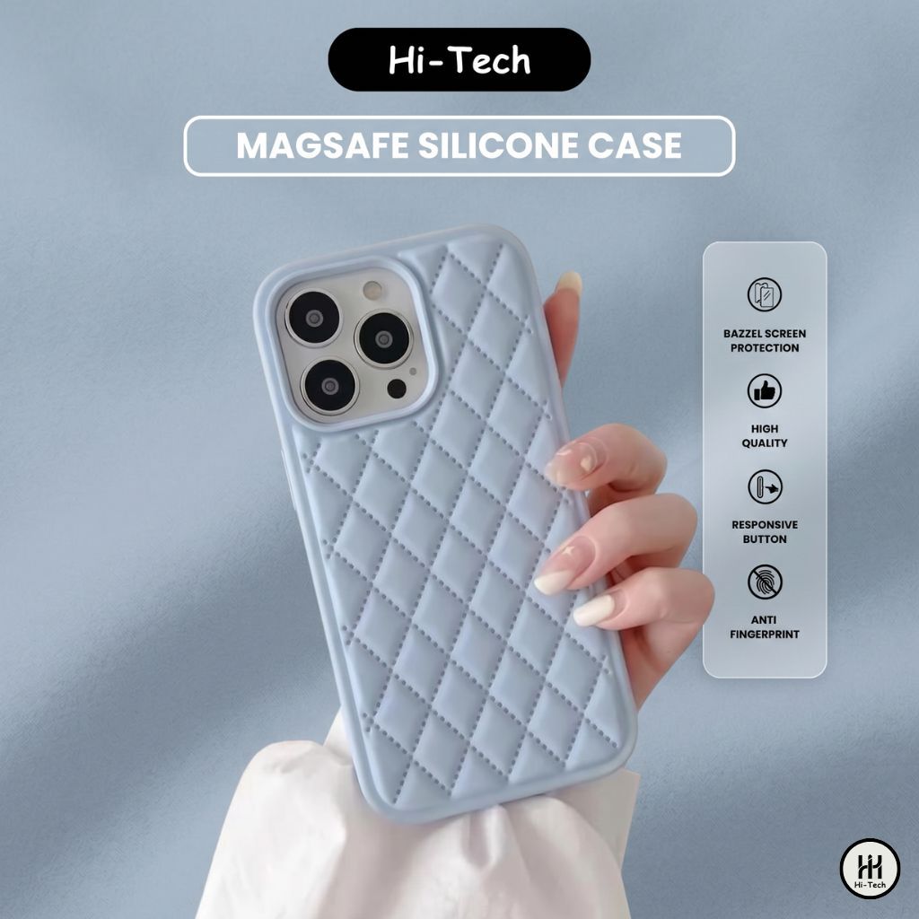 HI-TECH 3D Diamond Bludru Silicone Motif Case Iphone 13 14 Pro Max