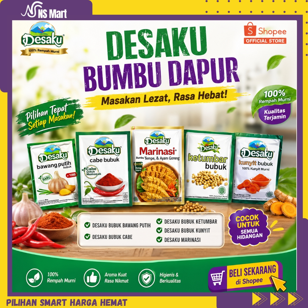 Desaku Bumbu Marinasi / Kunyit / Ketumbar / Bawang Putih / Cabe Bubuk 1 Karton