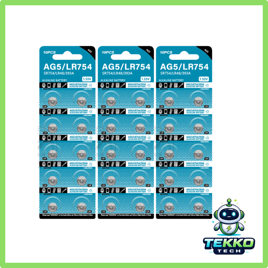 Baterai Kancing LR754 AG5 393A Alkaline Battery SR754 LR48