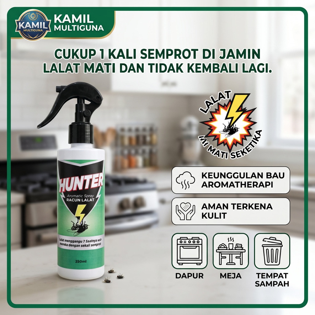 ( HUNTER ) racun lalat semprot pembunuh pembasmi lalat rayap anti lalat paling ampuh obat pengusir l