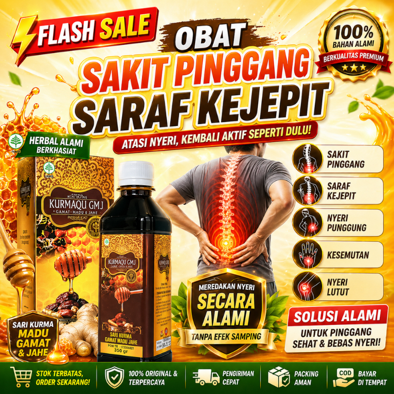 Kurmaqu GMJ Original  Sari Kurma Madu Asli Obat Syaraf Kejepit Sakit Pingang Kebas dan Kesemutan