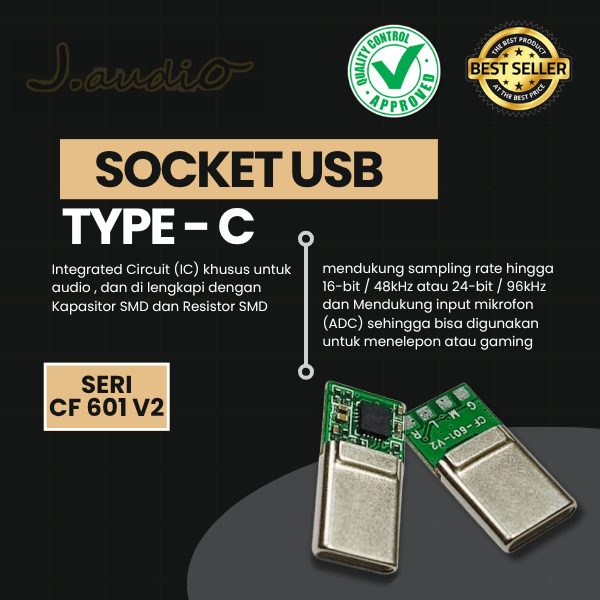 Modul USB Type-C Audio DAC Chip TDE 920 / type c audio - Soket DIY Audio Adapter High Res