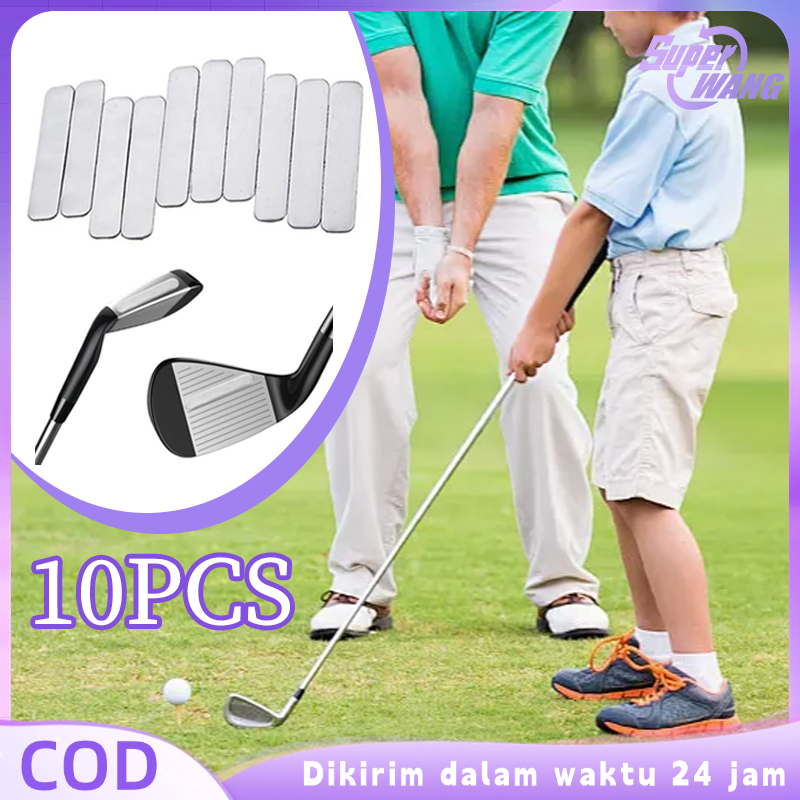 10pcs Pemberat Raket Tenis Lapangan Lead Tape Timah Pemberat Raket Pickleball Pemberat Golf