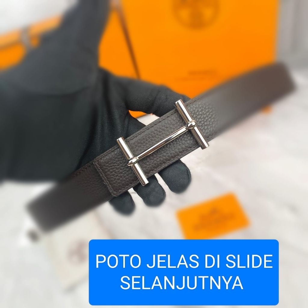 MEN BELT SABUK IKAT PINGGANG BRANDED PRIA H'M 61108 LEATHER MIROR