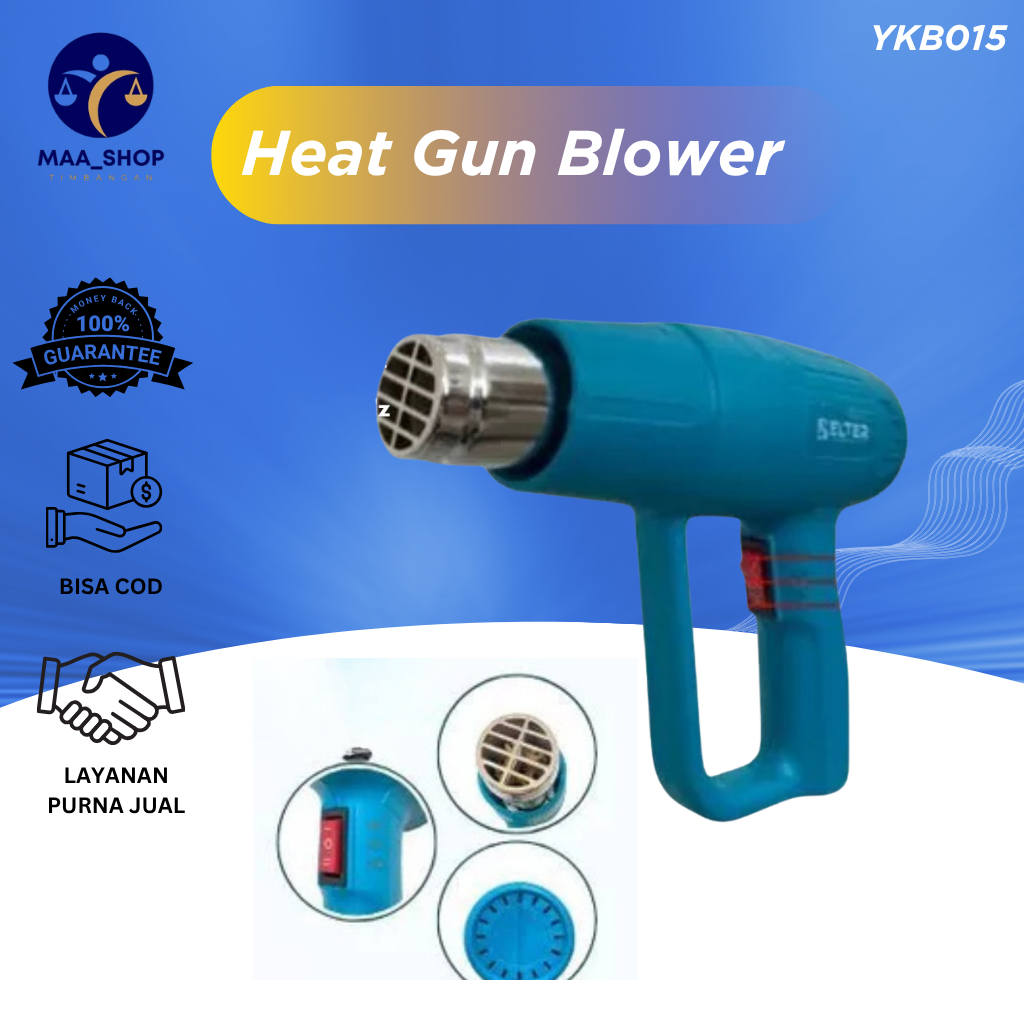 BELTER BISA COD Hot Air Gun / 2000 Watt Electric Hot Air Gun 220V Heat Gun Perkakas Elektrik Blower 