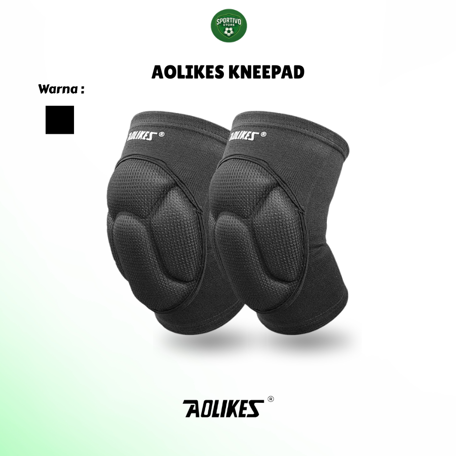 KneePad Aolikes Kneepad Futsal Volly Sleeve Deker Pelindung Lutut 1 Pasang