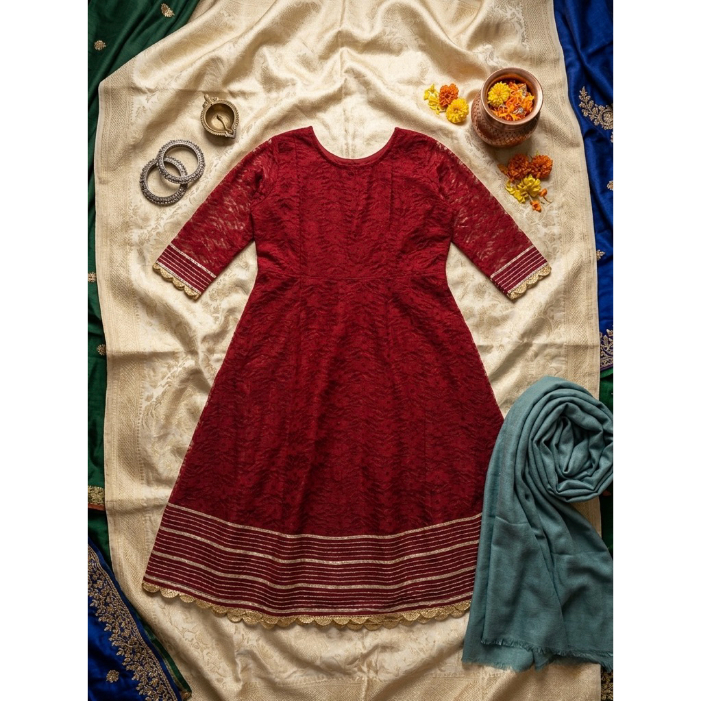 anarkali baju india anak (preloved)