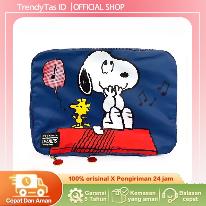 Tas Penyimpanan Snoopy Jepang Double Layer Anti Air Kapasitas Besar
