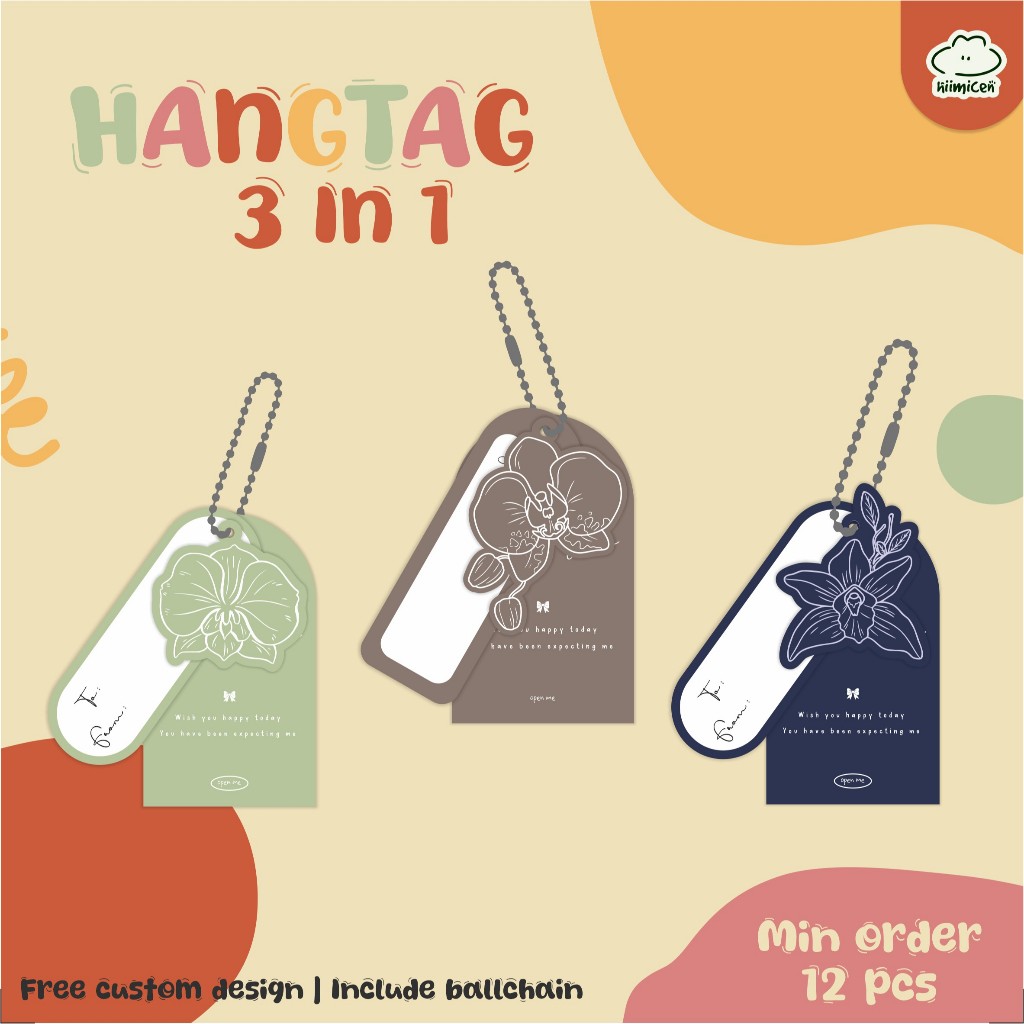 Hangtag Orchid - Hampers - Stationary - Hang Tag Wedding & Souvenir - Bridesmaid - Birthday - Sangji