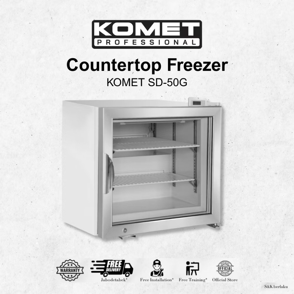 KOMET SD-50G Countertop Freezer Mini Display Pendingin Kapasitas 48 Liter