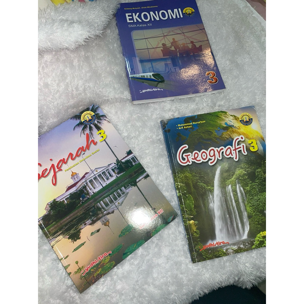 PROMO BU — Buku Pelajaran Kelas 12 Yudhistira (Ekonomi, Sejarah, Geografi)