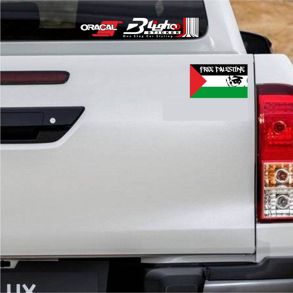 BLIGHOO Stiker Free Palestine Siluet Wajah Cutting Sticker Mobil Save Palestine Gaza Siluet Keren