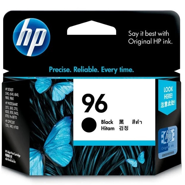 Tinta HP 96 Black Original Ink Cartridge (C8767WA) Printer 5740 5940 6520 6540 6620 6840 6940 6980 6