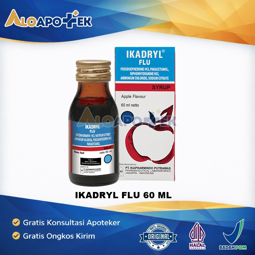 IKADRYL FLU SIRUP 1 BOTOL @ 60 ML