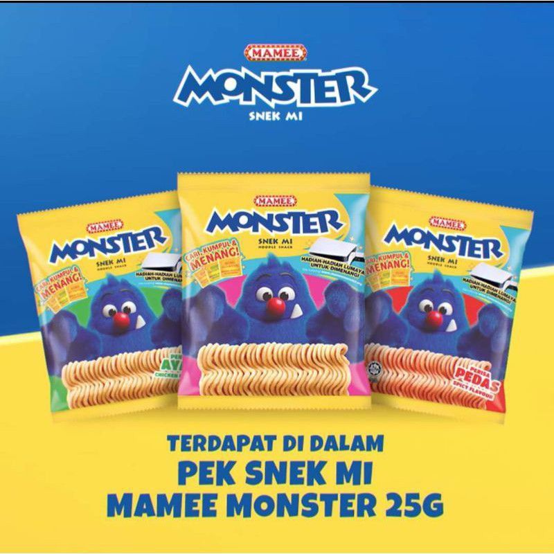 PT056 Mamee Monster Noodle Snack 200gr / Mamee Monster Cemilan Mie / Snack Import