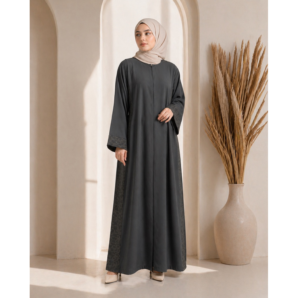Abaya Hitam Elegan//Abaya Import Arab//DO 030