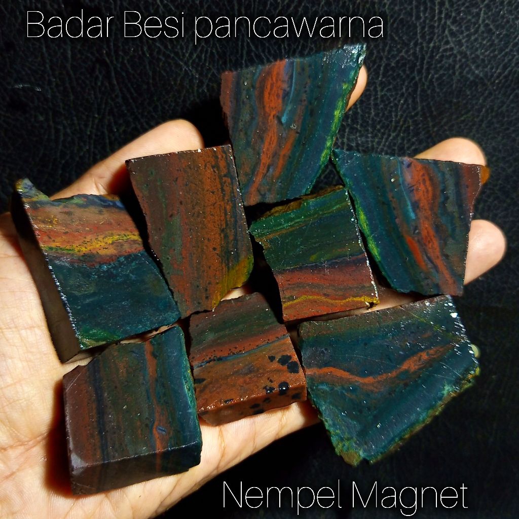 batu badar besi mutiwarna/batu badar besi multicolor nempel magnet/bahanan batu badar besi/bongkahan