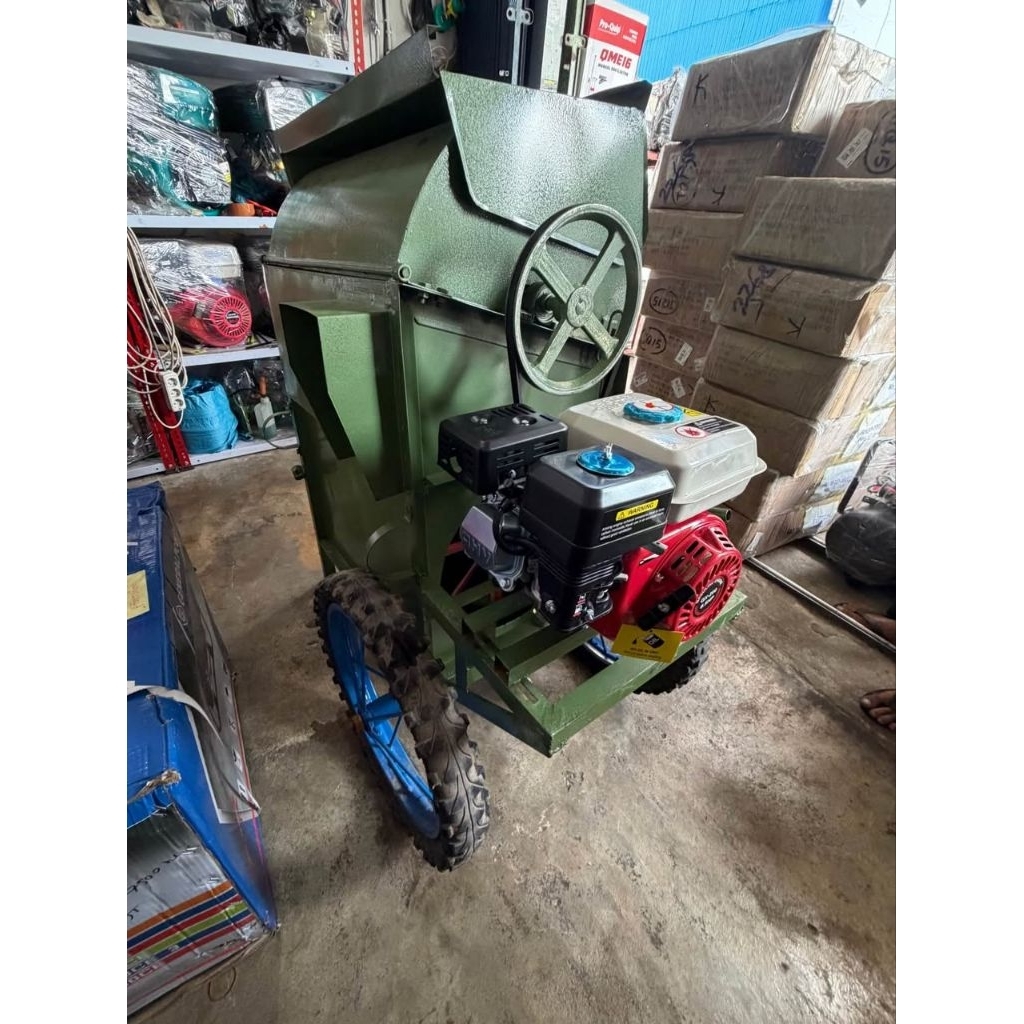 Mesin Perontok Padi mini + Robin Gx200 6.5Hp