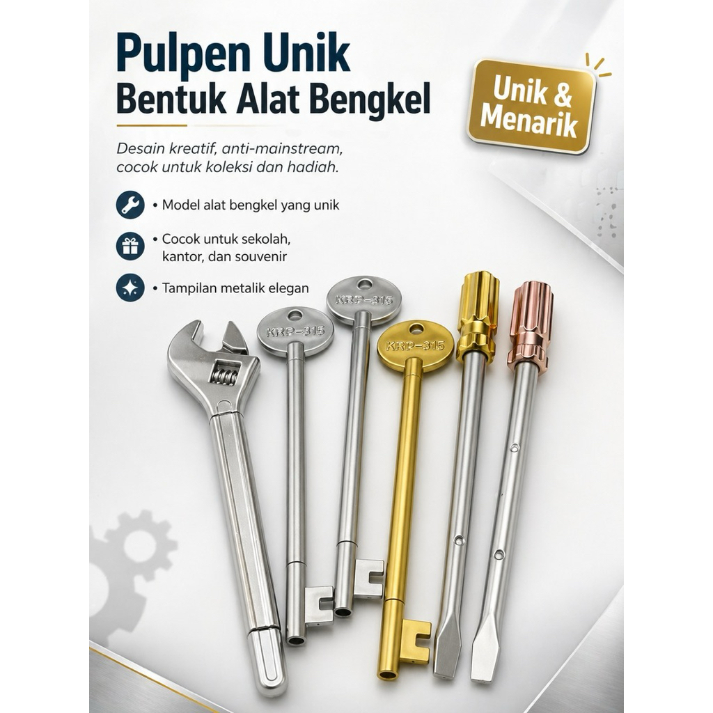 Pulpen Unik Bentuk Alat Bengkel/Alat tulis Unik/Menarik